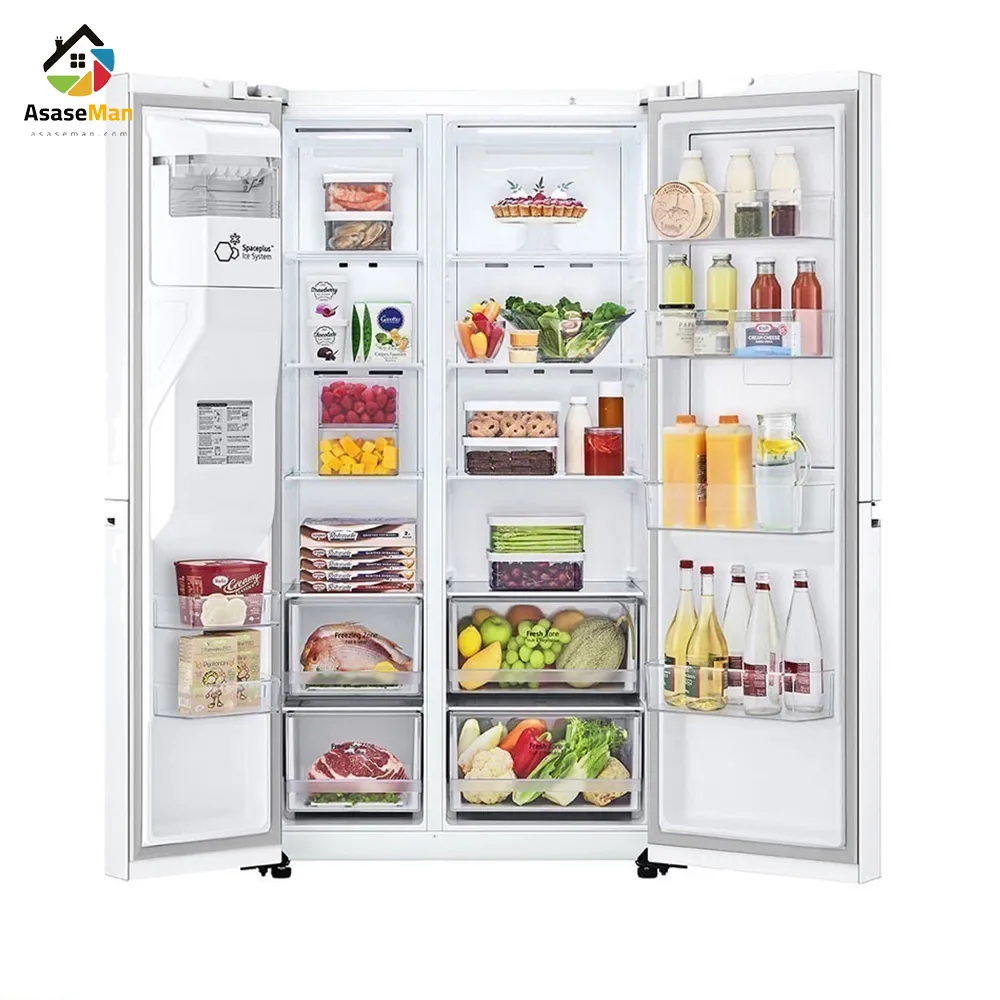 فضای داخلی یخچال فریزر ال جی J287
