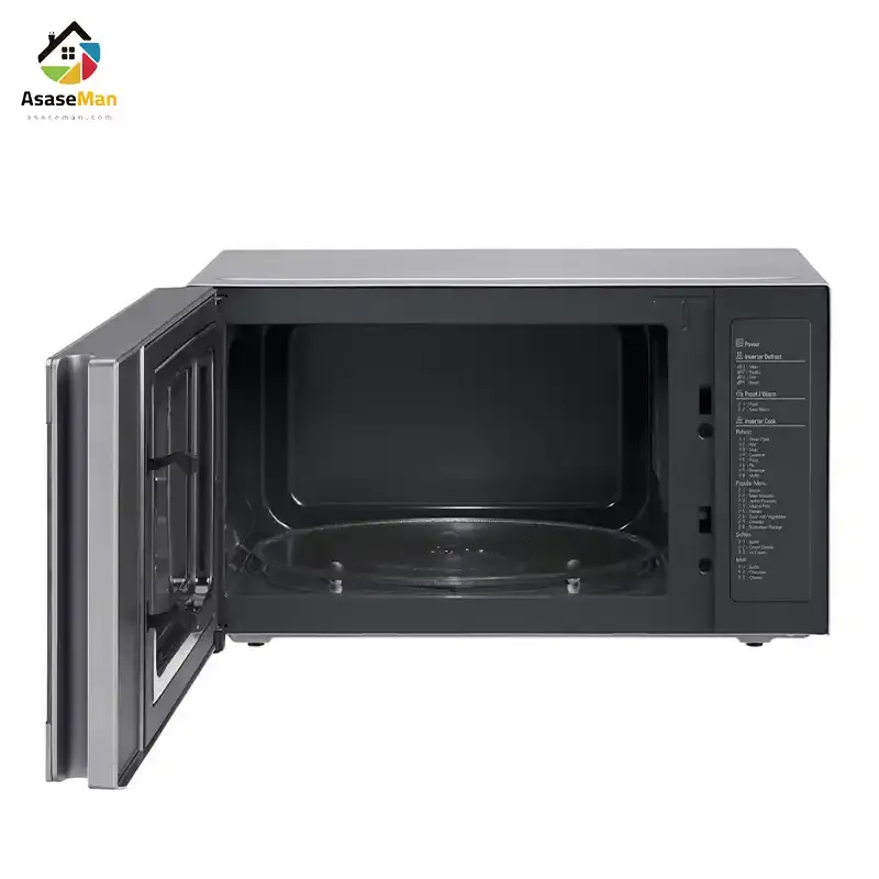 نمای داخلی مایکروویو ال جی مدل MH8265 نقره ای