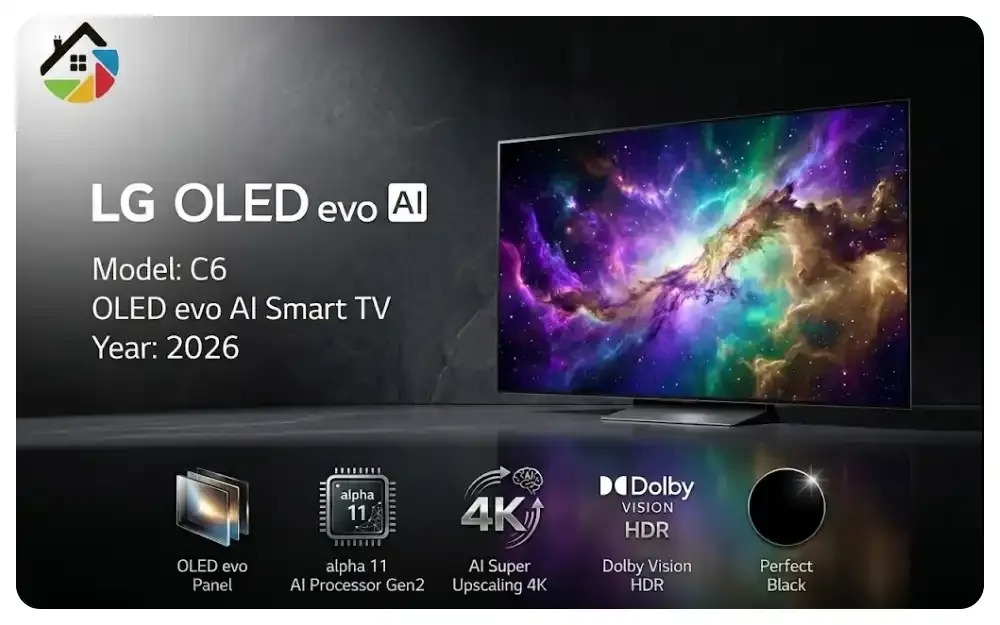 کیفیت تصویر تلویزیون ال جی مدل OLED C6 ساخت 2026