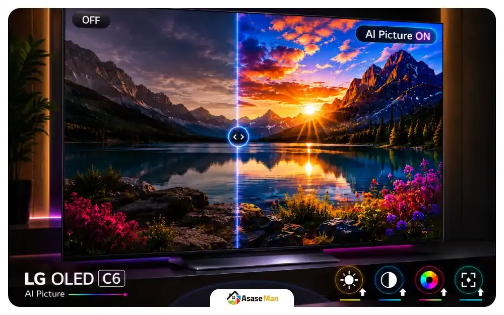 فناوری AI Picture تلویزیون ال جی مدل OLED C6 ساخت 2026