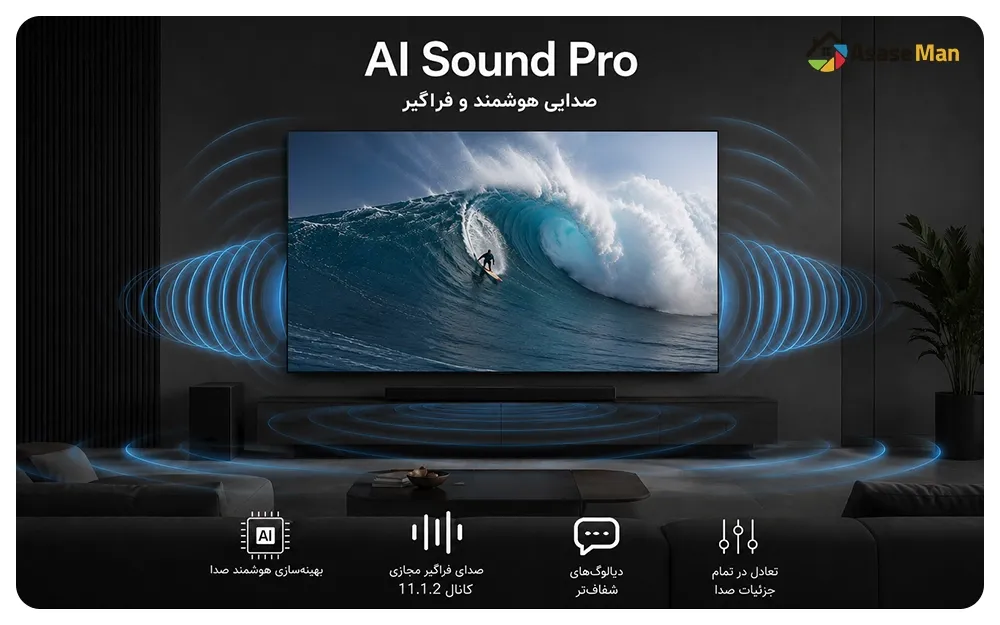 فناوری AI Sound Pro در تلویزیون ال جی مدل OLED B6 ساخت 2026