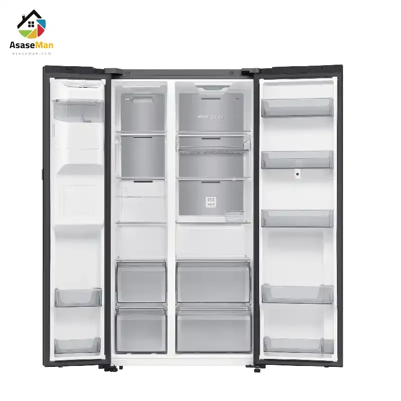 نمای داخلی یخچال فریزر  سامسونگ RS90F64A2FFA