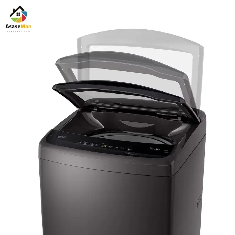 حالت باز شدن درب ماشین لباسشویی و پتو شور ال جی مدل T16V1NDHT7