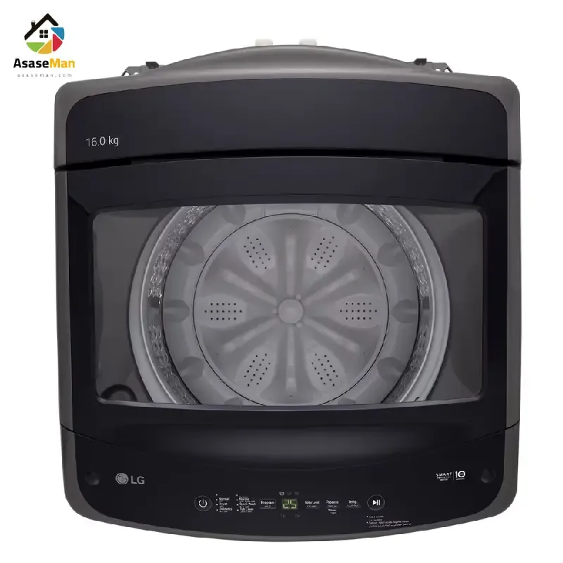 نمای بالا ماشین لباسشویی و پتو شور ال جی مدل T16V1NDHT7