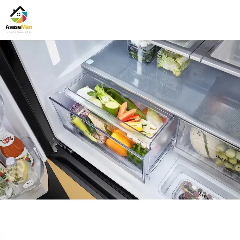 کشو میوه و سبزیجات یخچال فریزر ساید بای ساید ال جی مودآپ مدل V960