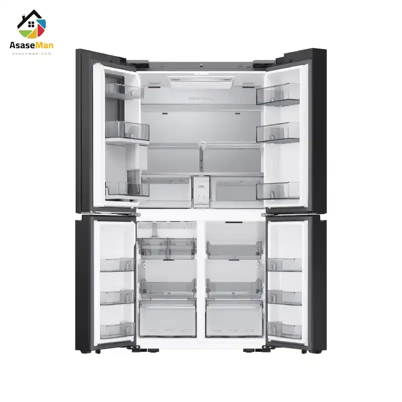 فضای داخلی یخچال فریزر ساید بای ساید سامسونگ مدل RM90F67C