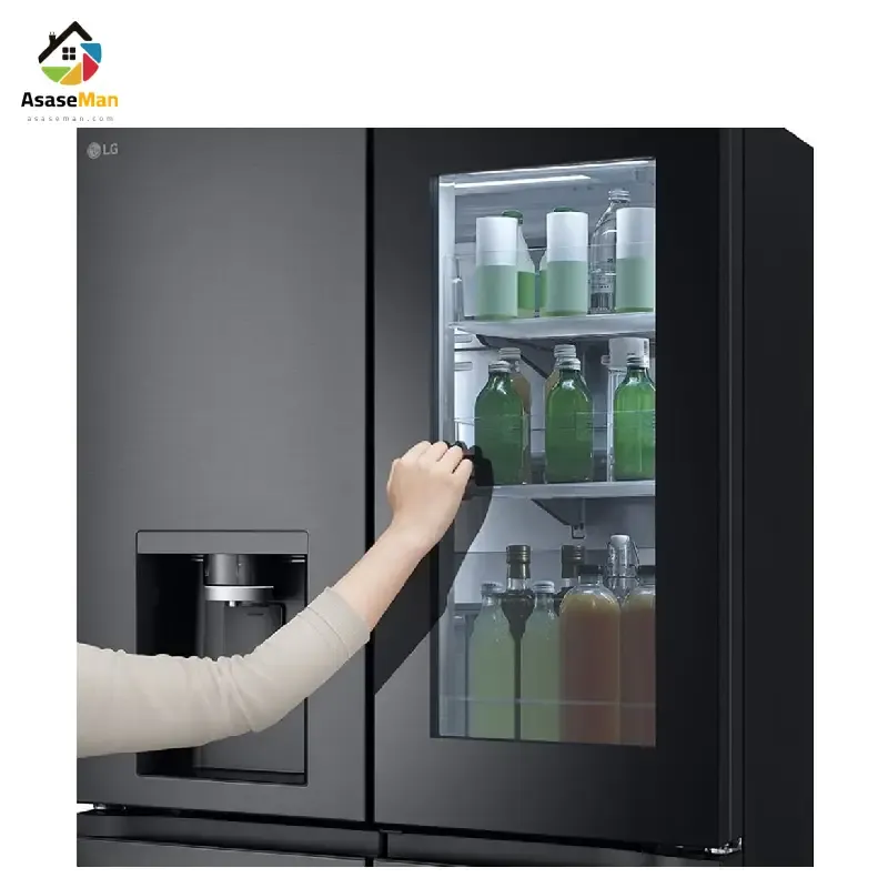 نمای اینستا ویوو یخچال فریزر ساید بای ساید ال جی مدل X39 مونتاژ چین رنگ دودی