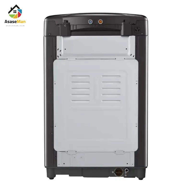 پشت ماشین لباسشویی و پتو شور ال جی مدل T1466NEHG2