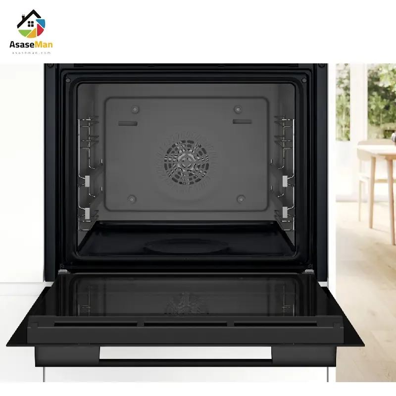 نمای داخلی در کابینت فر توکار برقی بوش مدل HJG852YS0M