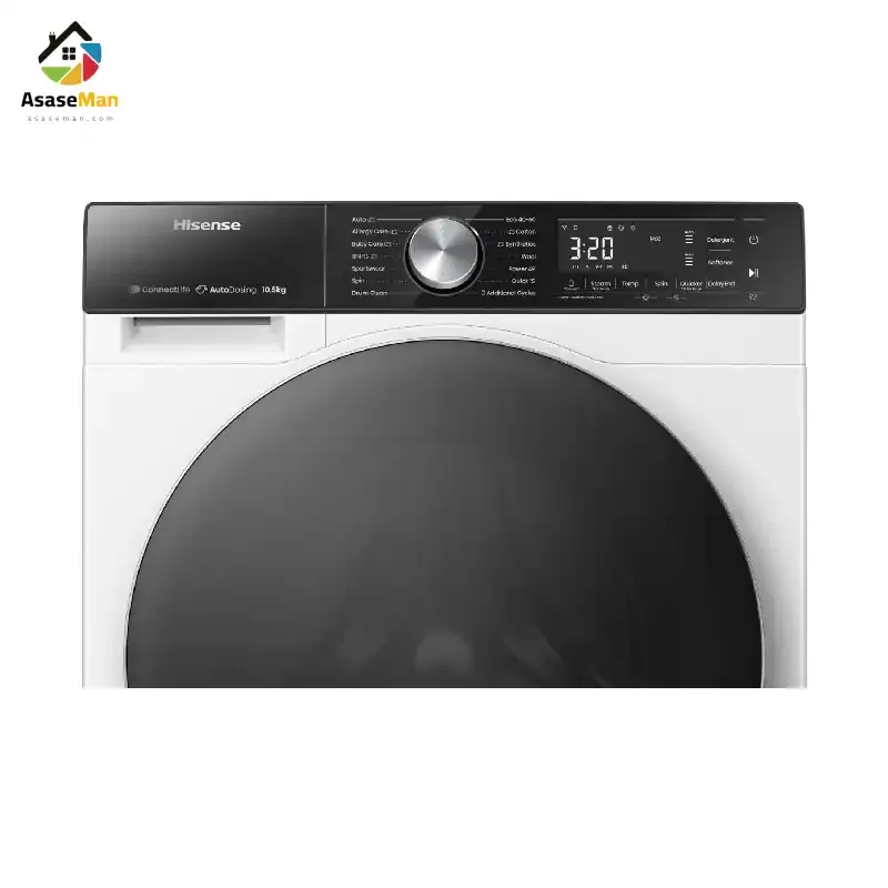 پنل دیجیتالی ماشین لباسشویی 10.5 کیلویی هایسنس مدل WF5S1045BW