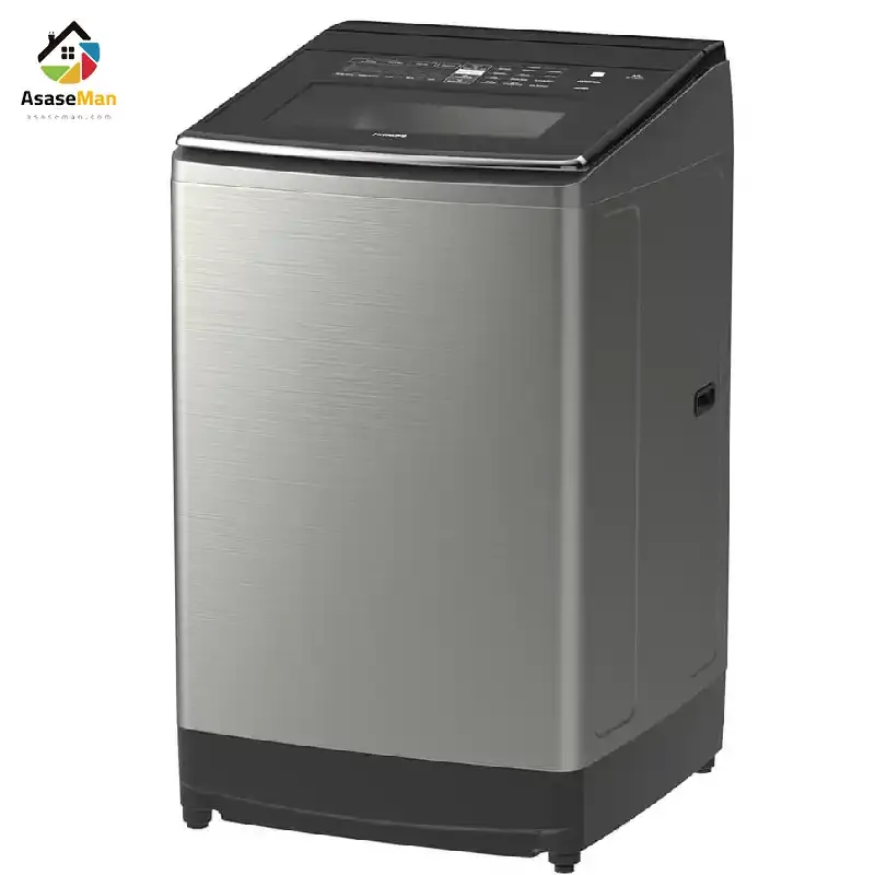 نمای کج ماشین لباسشویی و پتو شور هیتاچی مدل Sf-p170zcv