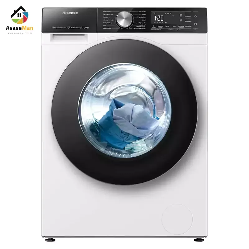 ماشین لباسشویی هایسنس 12کیلو مدل WD5S1245BW