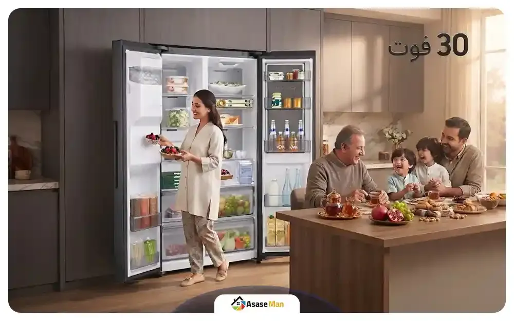 فضای داخل یخچال فریزر سامسونگ RS80 2020