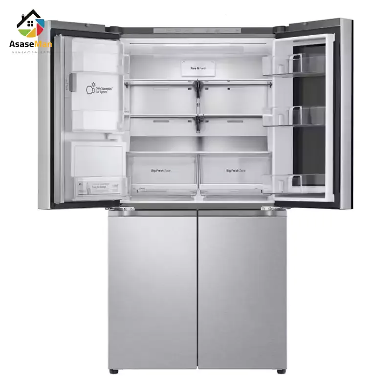 قسمت یخچال در یخچال فریزر ساید بای ساید ال جی مدل X946
