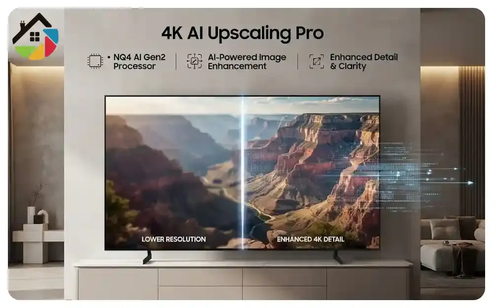 4K AI Upscaling Pro تلویزیون سامسونگ مدل S85F